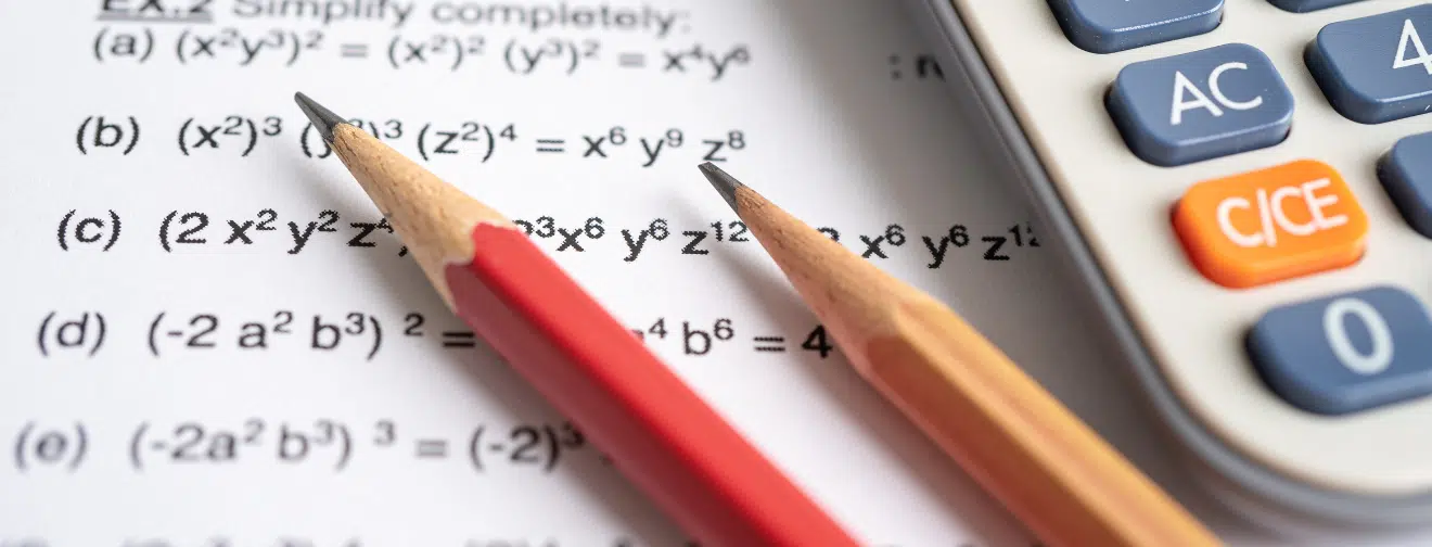 Pencils over a maths exam